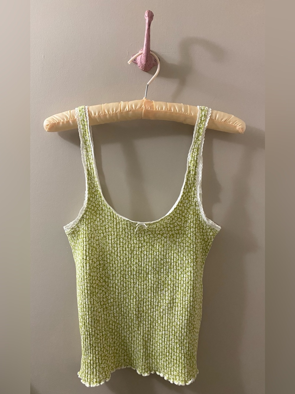 Billabong Green Floral Tank Top